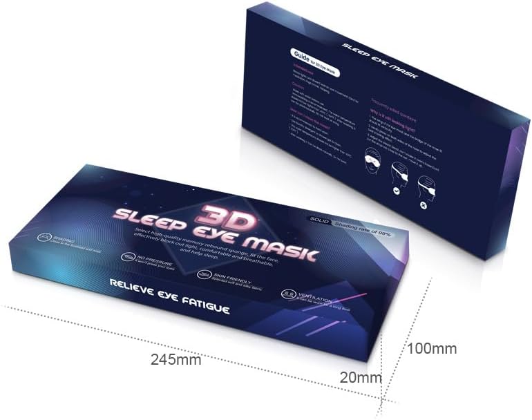 3D ergonomic sleep mask with adjustable strap