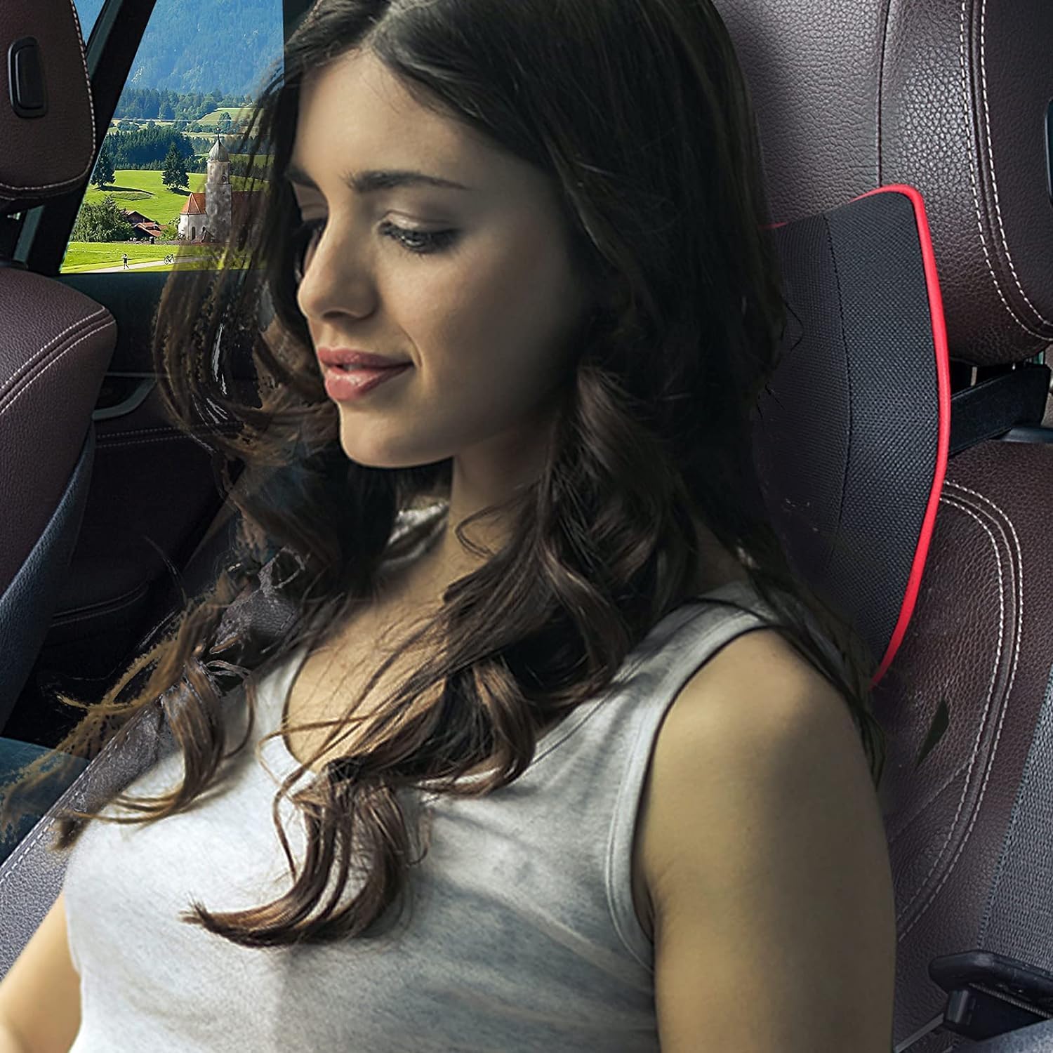 Oreiller cervical de voiture en mousse à mémoire de forme