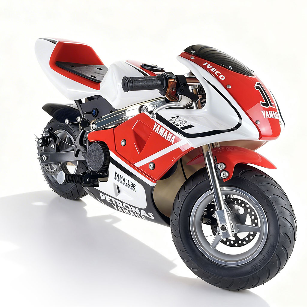 دراجة نارية صغيرة للأطفال 49cc بمحرك بنزين وتشغيل يدوي