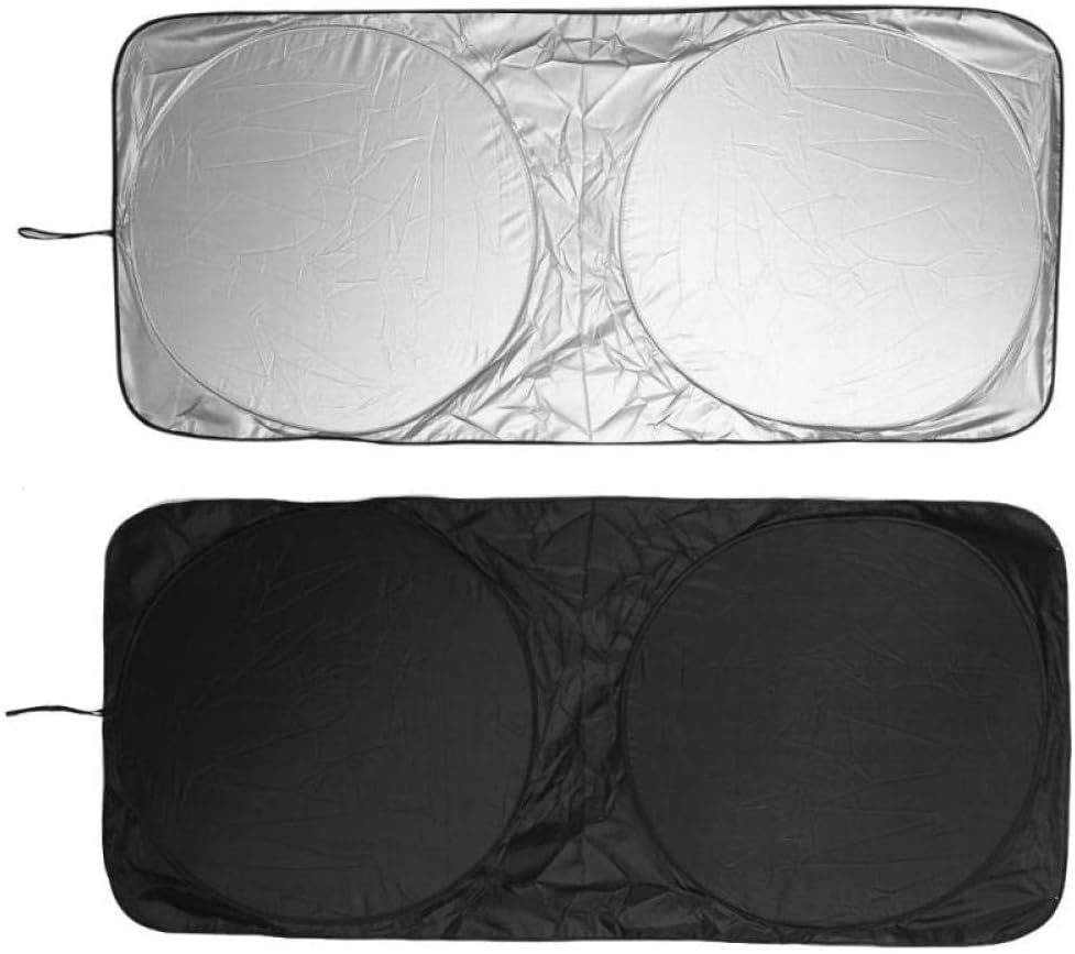 Car front and rear windshield sun shade