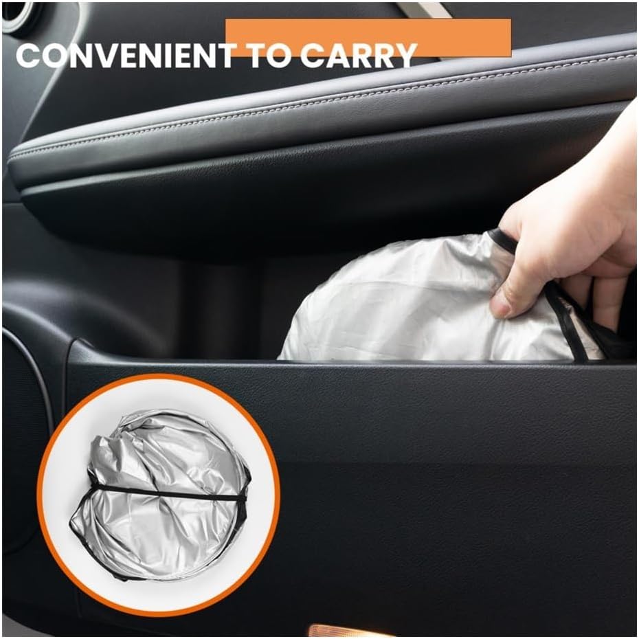 Car front and rear windshield sun shade