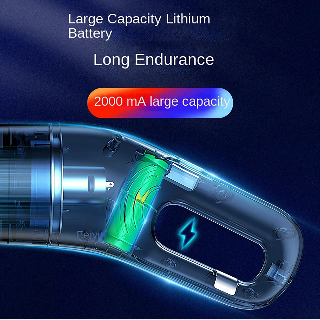6-in-1 Portable Vacuum Cleaner JB-168, 1800 mAh Battery, HEPA Filter