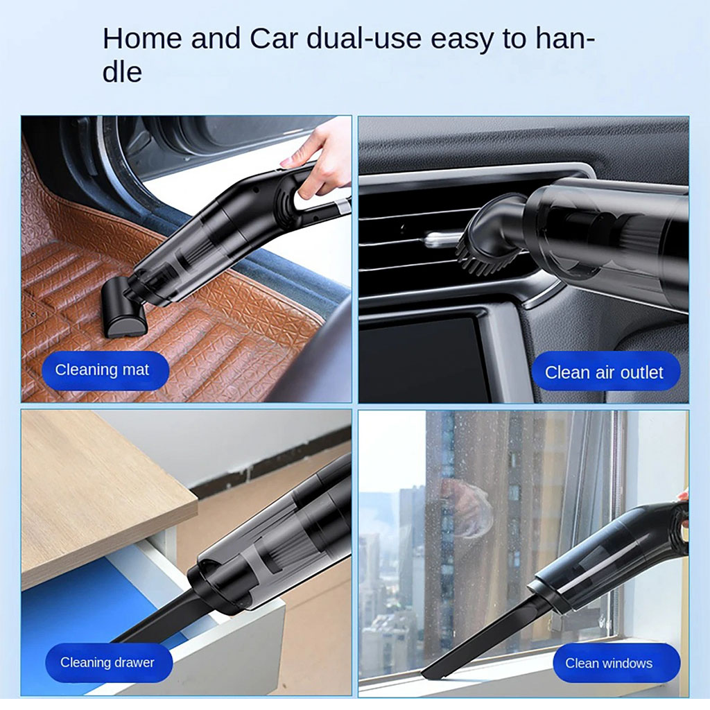6-in-1 Portable Vacuum Cleaner JB-168, 1800 mAh Battery, HEPA Filter