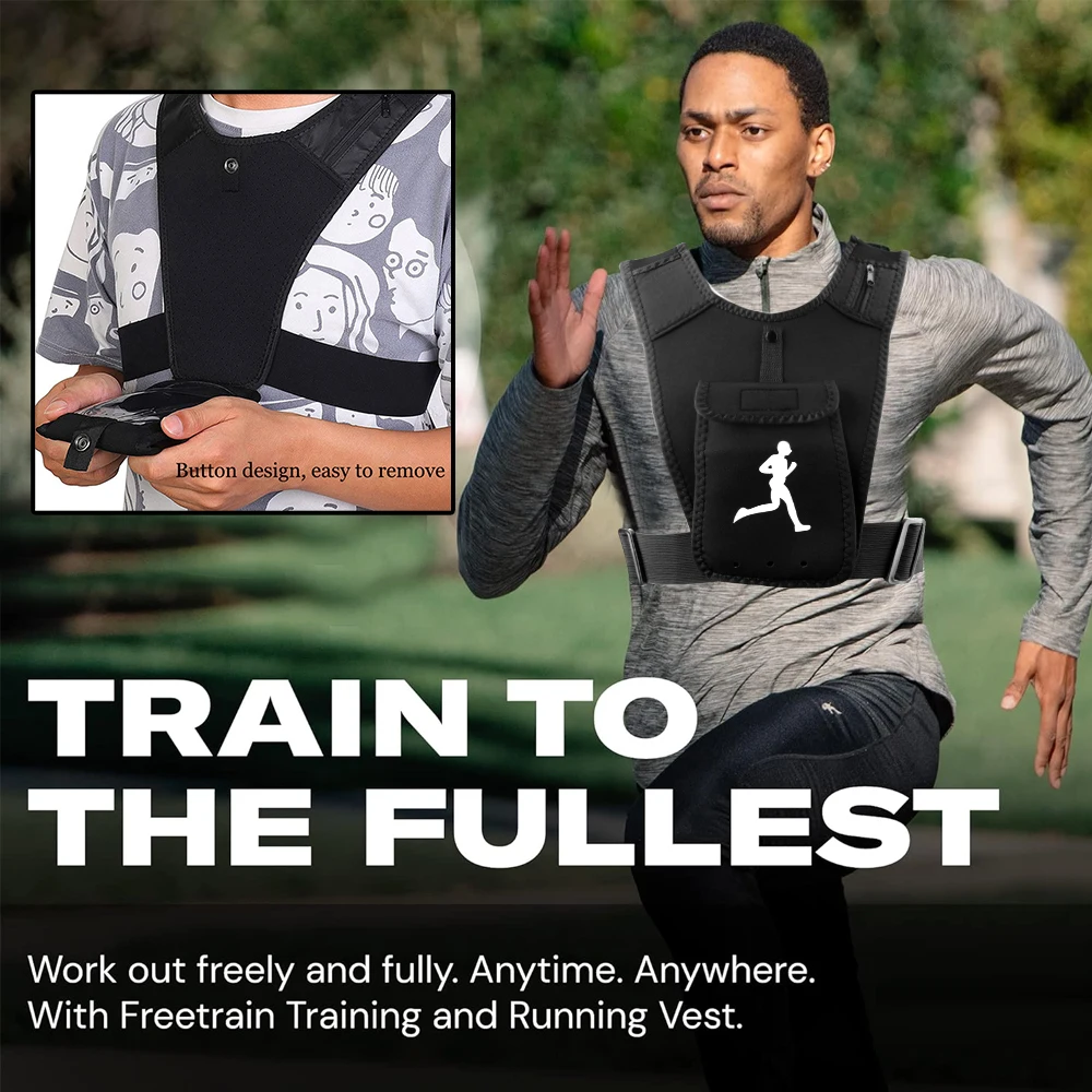 Unisex sports phone holder vest