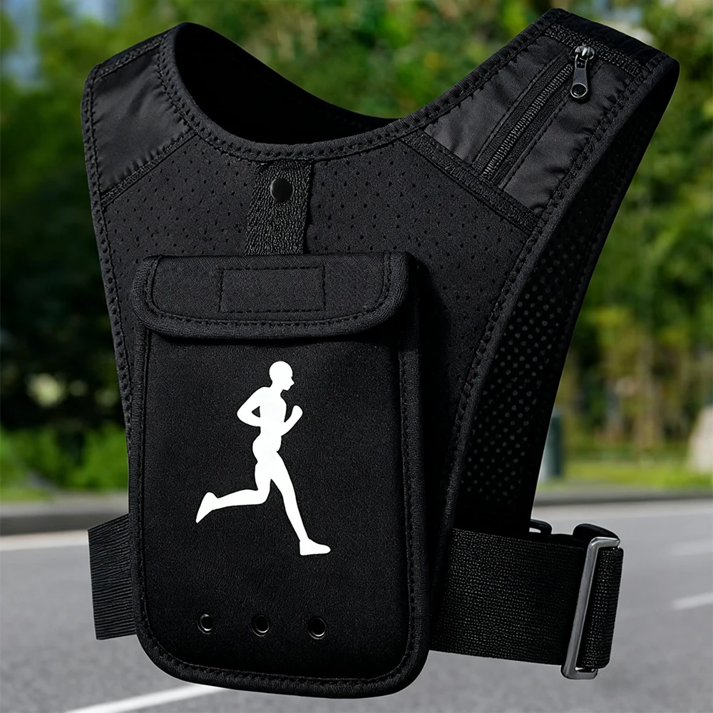 Unisex sports phone holder vest