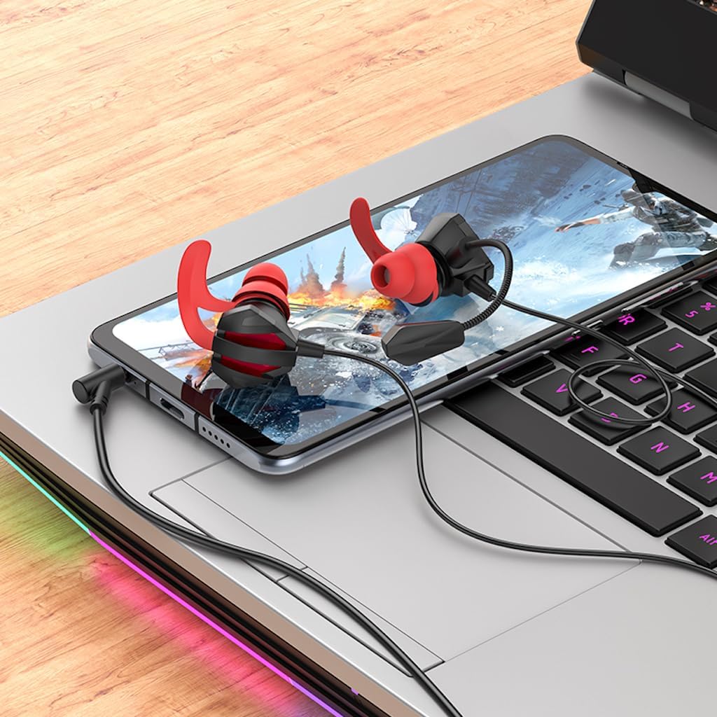 سماعات ألعاب سلكية داخل الأذن مع ميكروفون Hoco M105