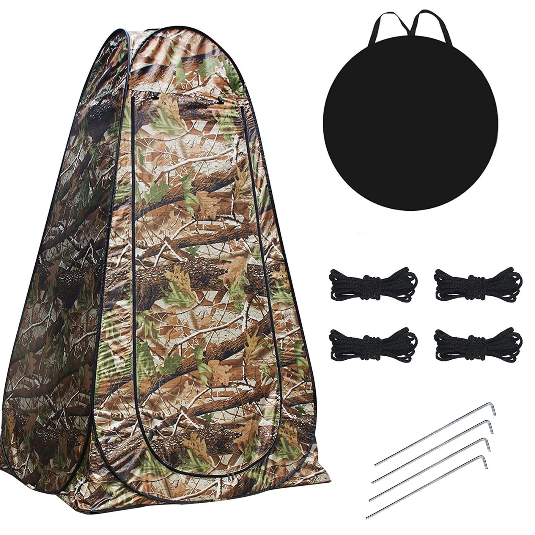 Foldable changing tent, UPF 50+ protection and waterproof, 120x120x190 cm, camouflage