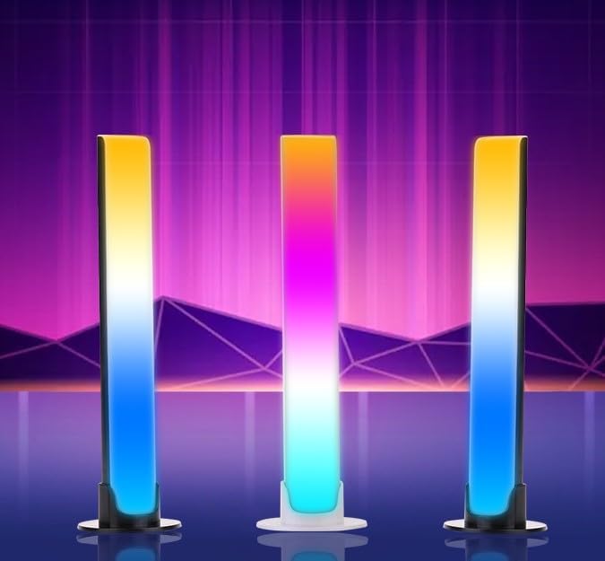 شريط إضاءة LED RGB متزامن مع الموسيقى، قطعتان، 8 أوضاع