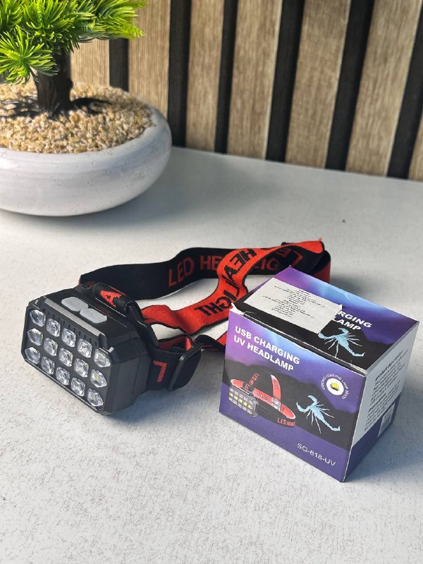 Rechargeable LED Headlamp with UV SQ-818-UV