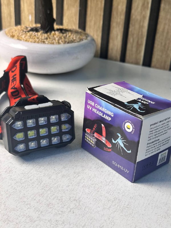 Rechargeable LED Headlamp with UV SQ-818-UV