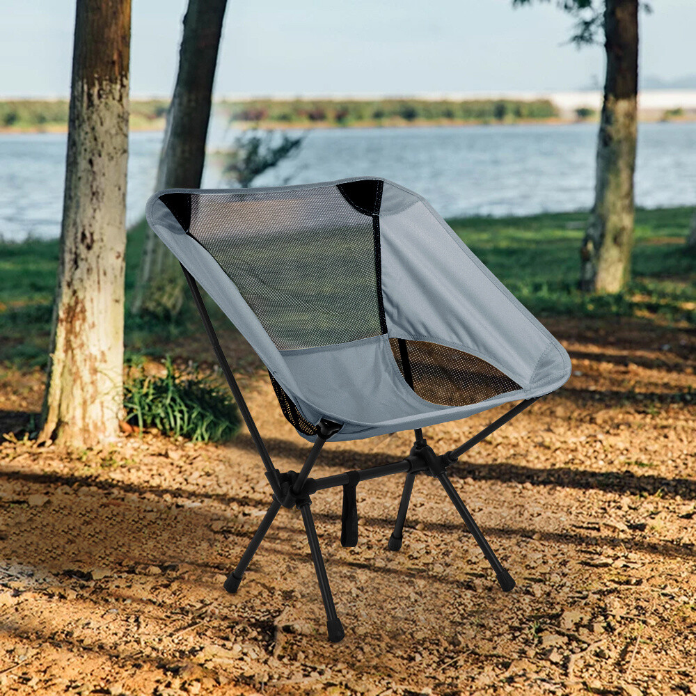 Ultra-lightweight folding camping chair with pouch