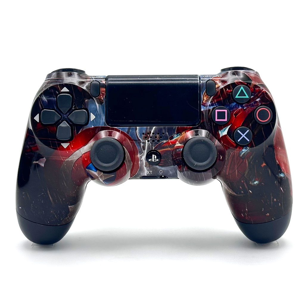 وحدة تحكم لاسلكية سوني دوال شوك لجهاز PS4، نسخة كابتن أمريكا (نسخة مقلدة)