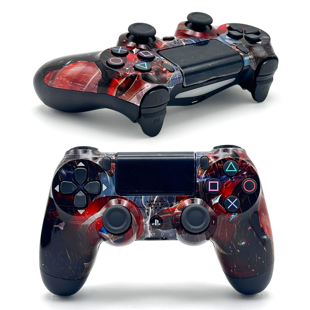 وحدة تحكم لاسلكية سوني دوال شوك لجهاز PS4، نسخة كابتن أمريكا (نسخة مقلدة)