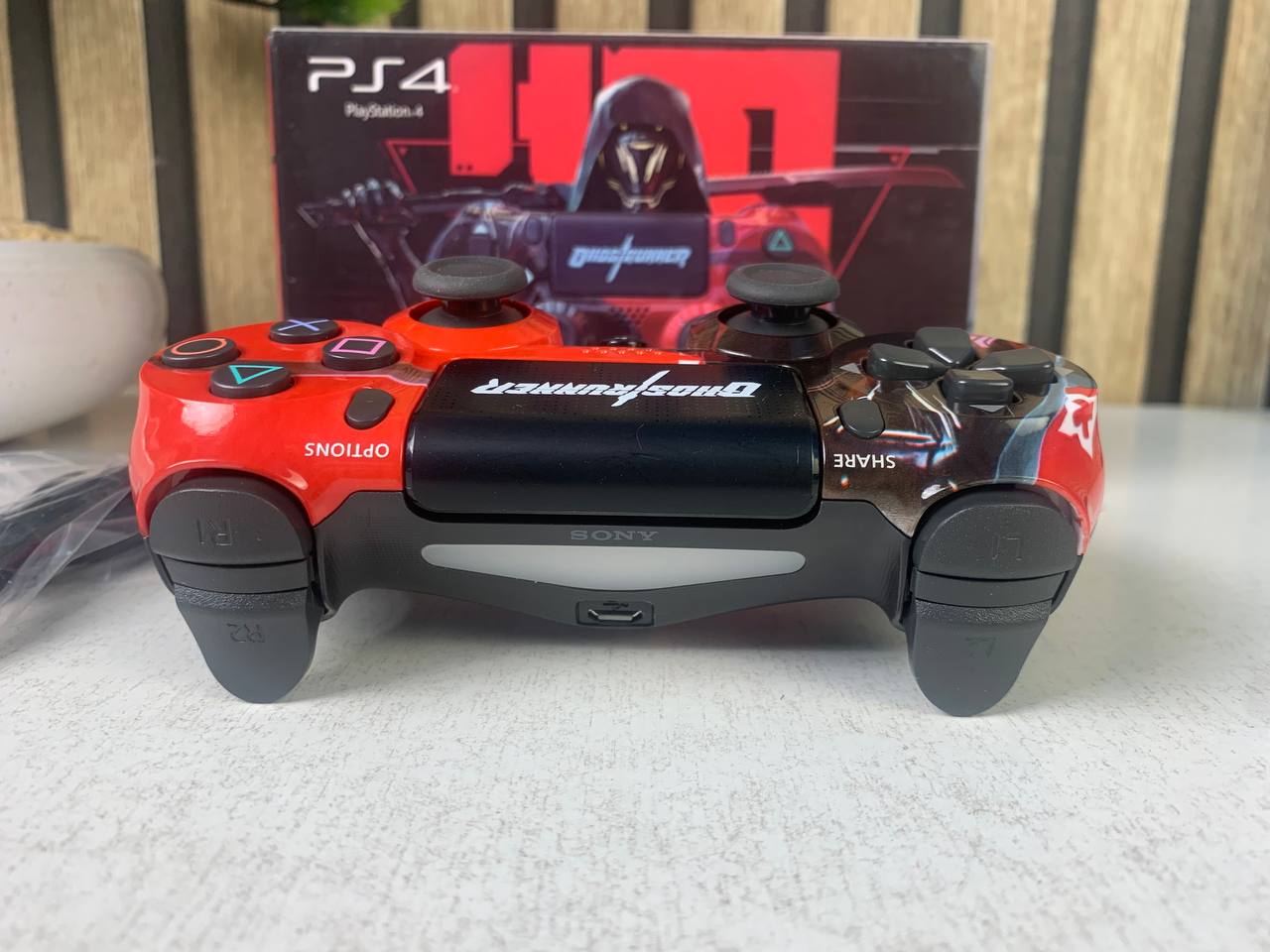 وحدة تحكم سوني دوال شوك لاسلكية لجهاز PS4، نسخة جوست رانر (نسخة مقلدة)