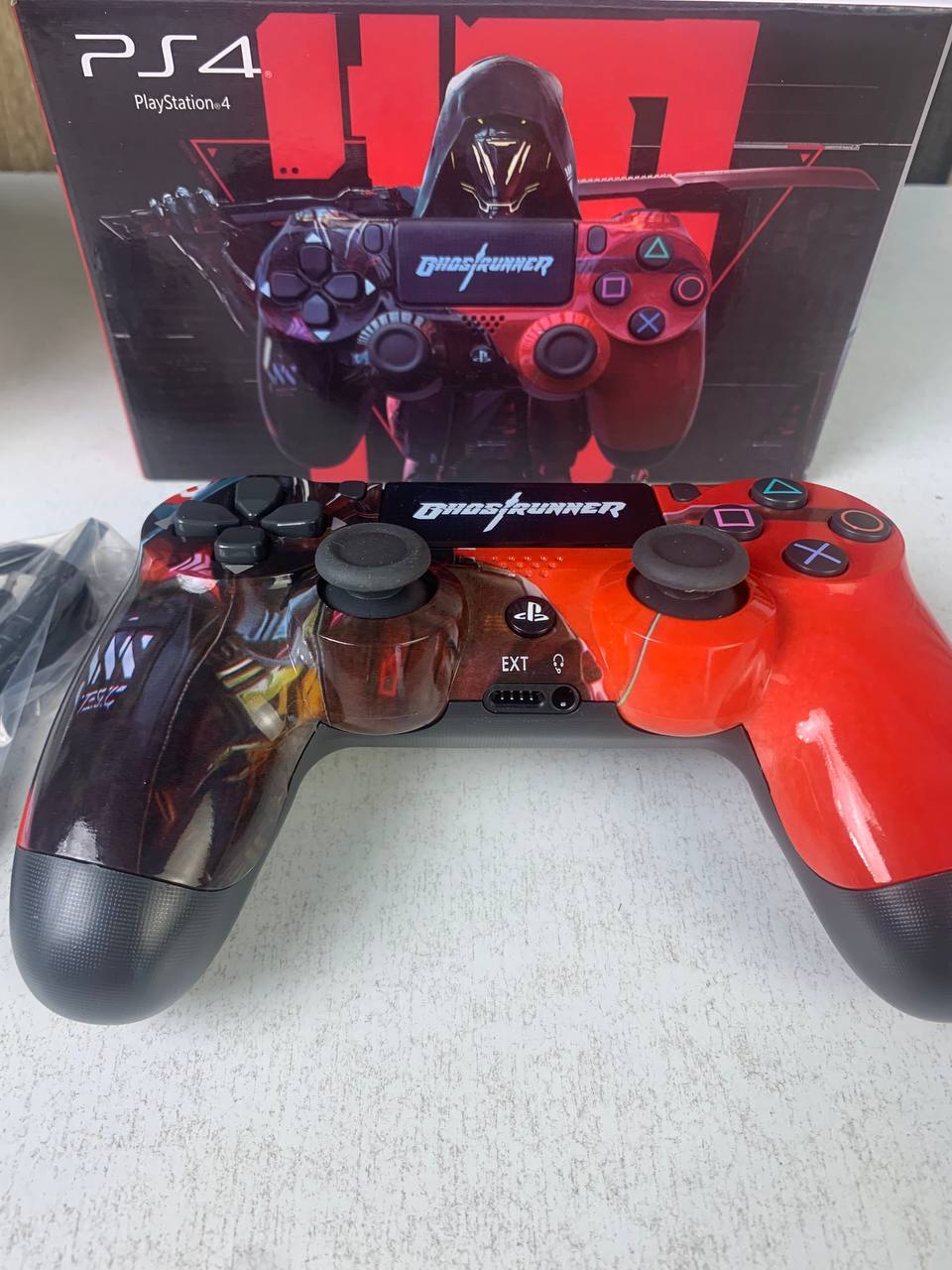 وحدة تحكم سوني دوال شوك لاسلكية لجهاز PS4، نسخة جوست رانر (نسخة مقلدة)