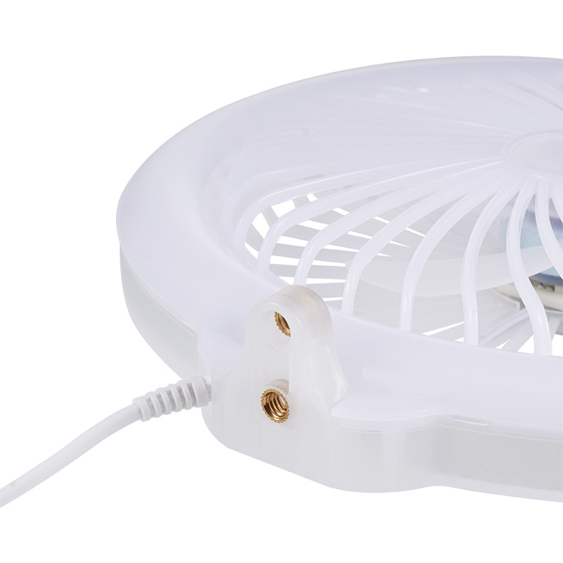 مصباح حلقة LED RGB مع مروحة وحامل مرن