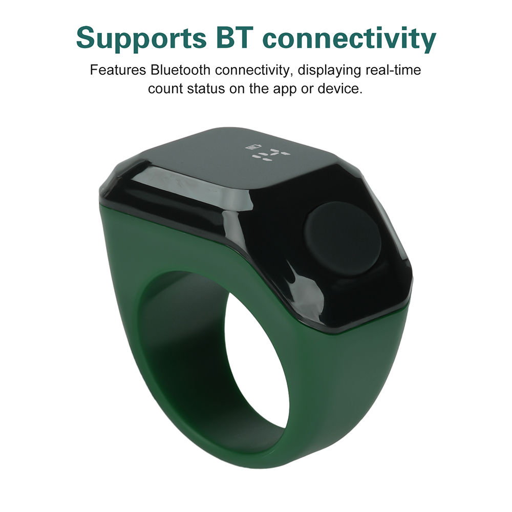 خاتم التسبيح الذكي بشاشة OLED واتصال بلوتوث