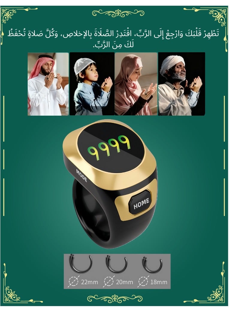 S6 Smart Zikr Ring with Color OLED Screen