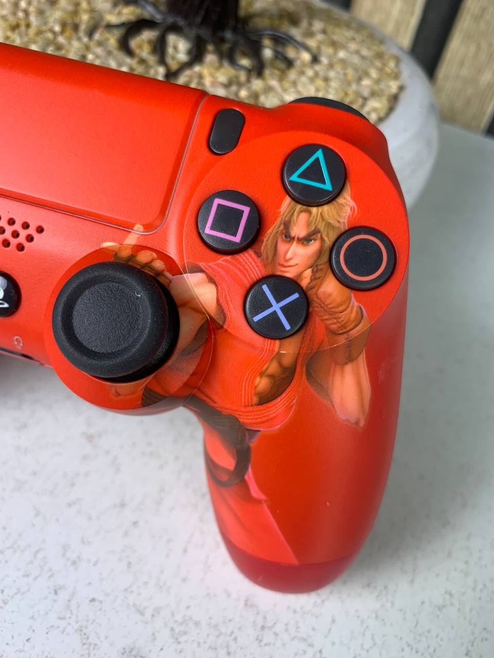 وحدة تحكم لاسلكية سوني دوال شوك لجهاز PS4، إصدار ستريت فايتر (نسخة مقلدة)
