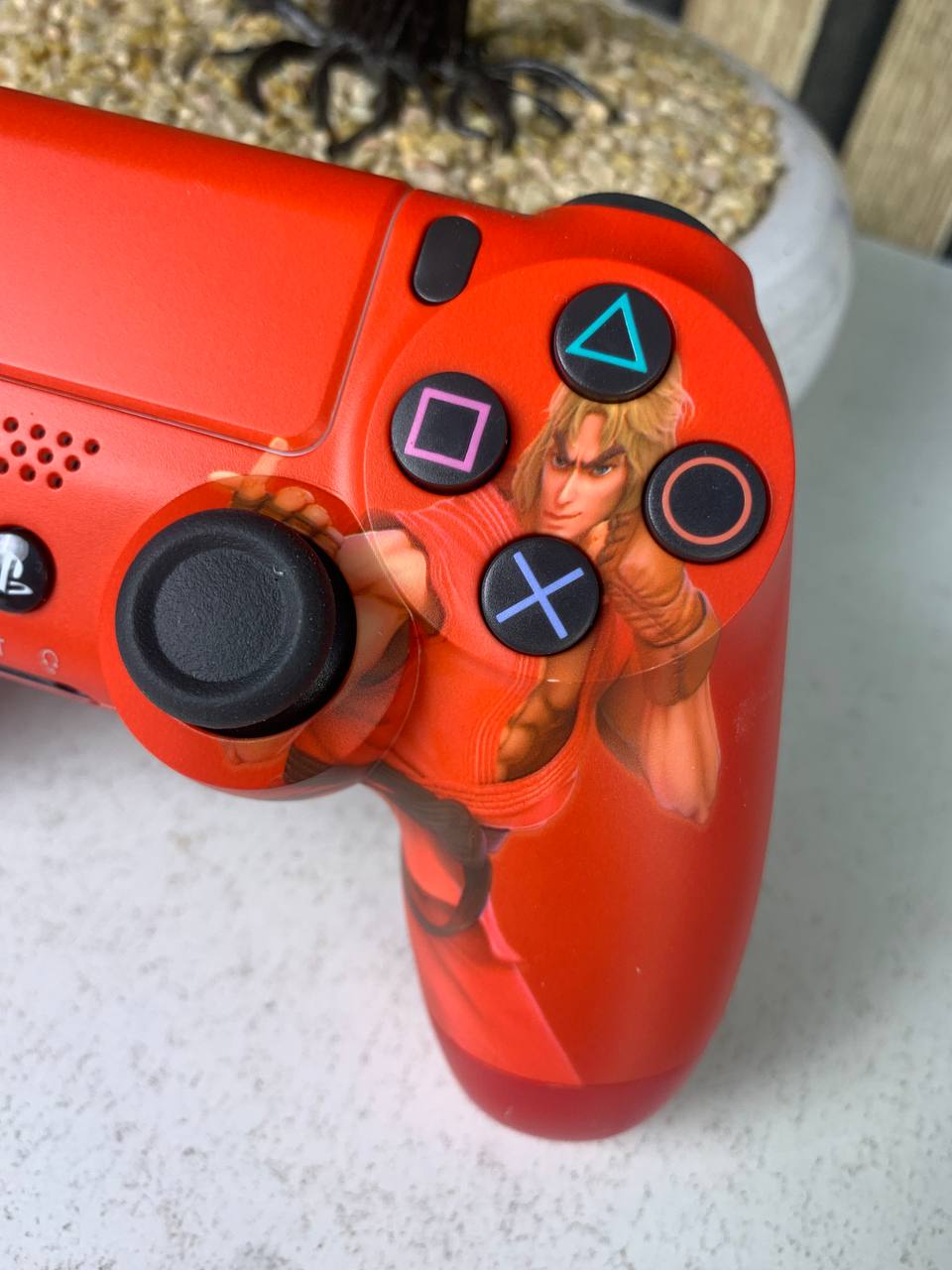 وحدة تحكم لاسلكية سوني دوال شوك لجهاز PS4، إصدار ستريت فايتر (نسخة مقلدة)