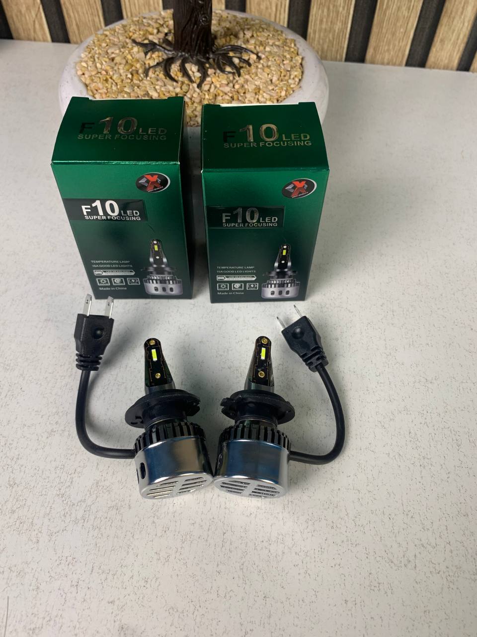 طقم مصابيح أمامية LED F10 H7 بقوة 6500 كلفن