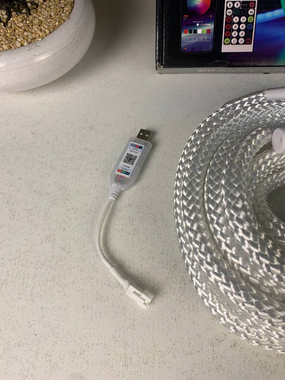 Digital RGB LED Tube Strip 360° 5m 16mm 5V USB with App Control