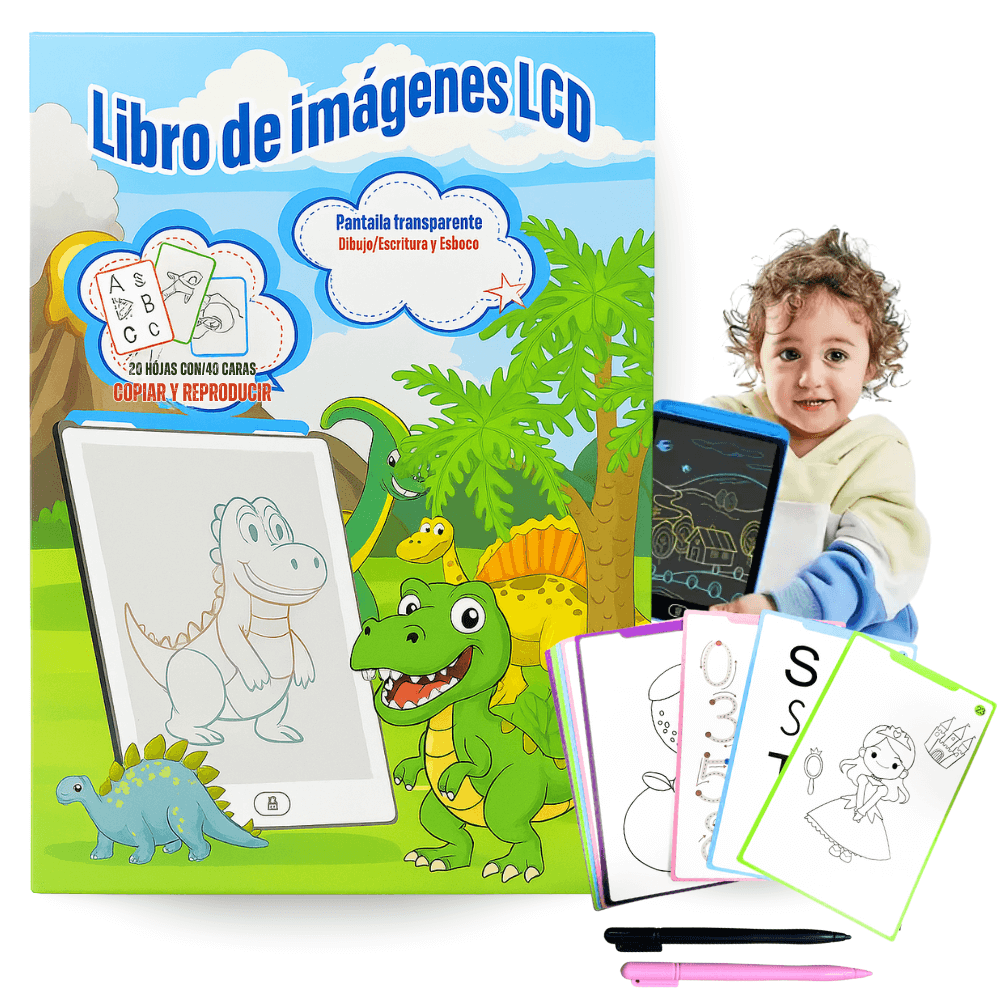 لوحة رسم LCD تعليمية للأطفال مع 20 قالب رسم