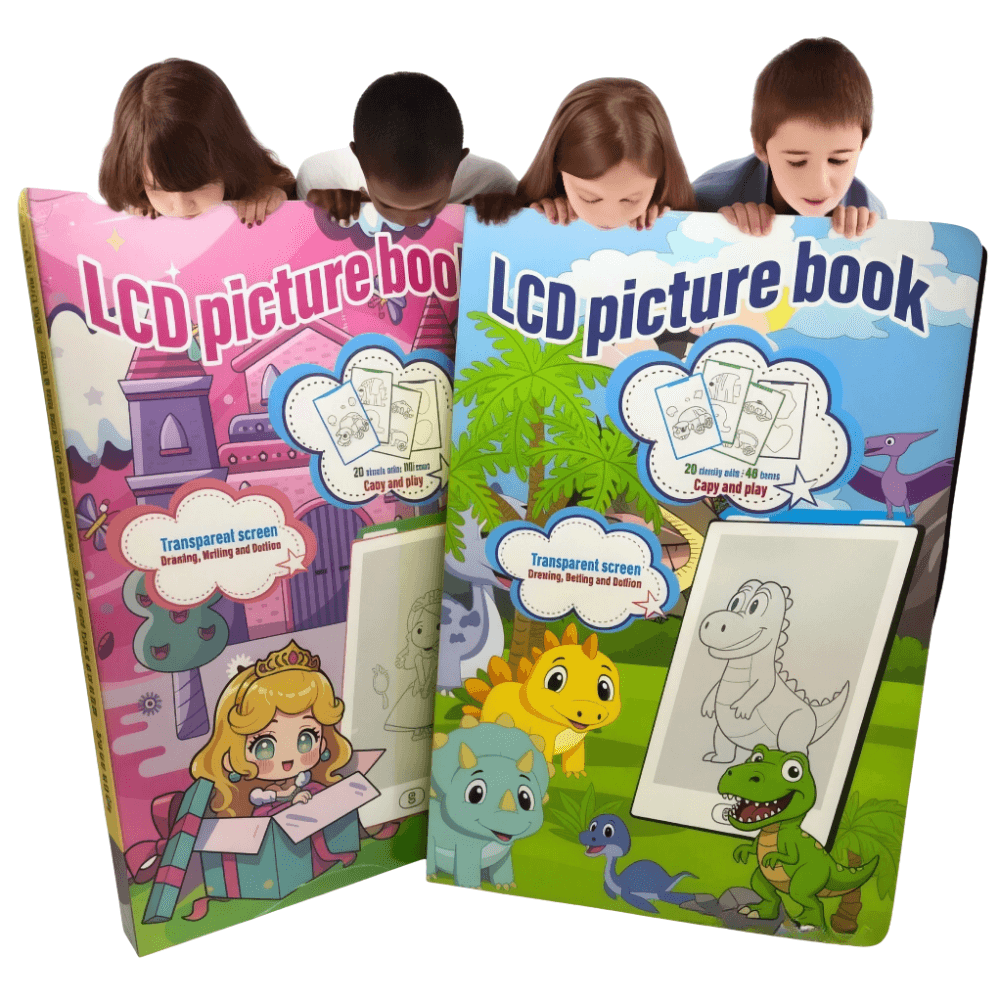 Educational LCD drawing tablet for kids with 20 drawing templates