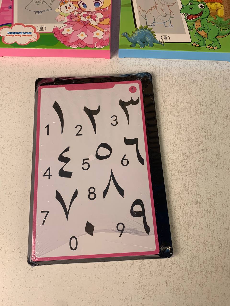 Educational LCD drawing tablet for kids with 20 drawing templates