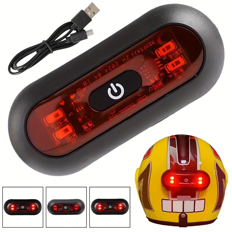 مصباح خلفي ذكي LED للخوذة