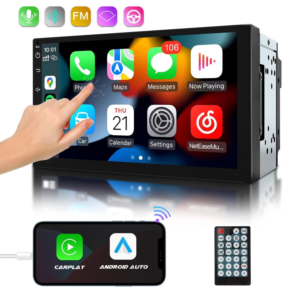 مشغل وسائط السيارة G-555 مع كاربلاي وأندرويد أوتو