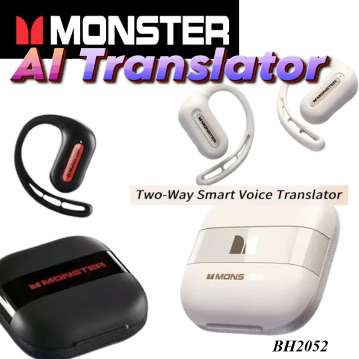 Monster Aura Fit GT29 Open-Back Wireless Earbuds with AI Translation