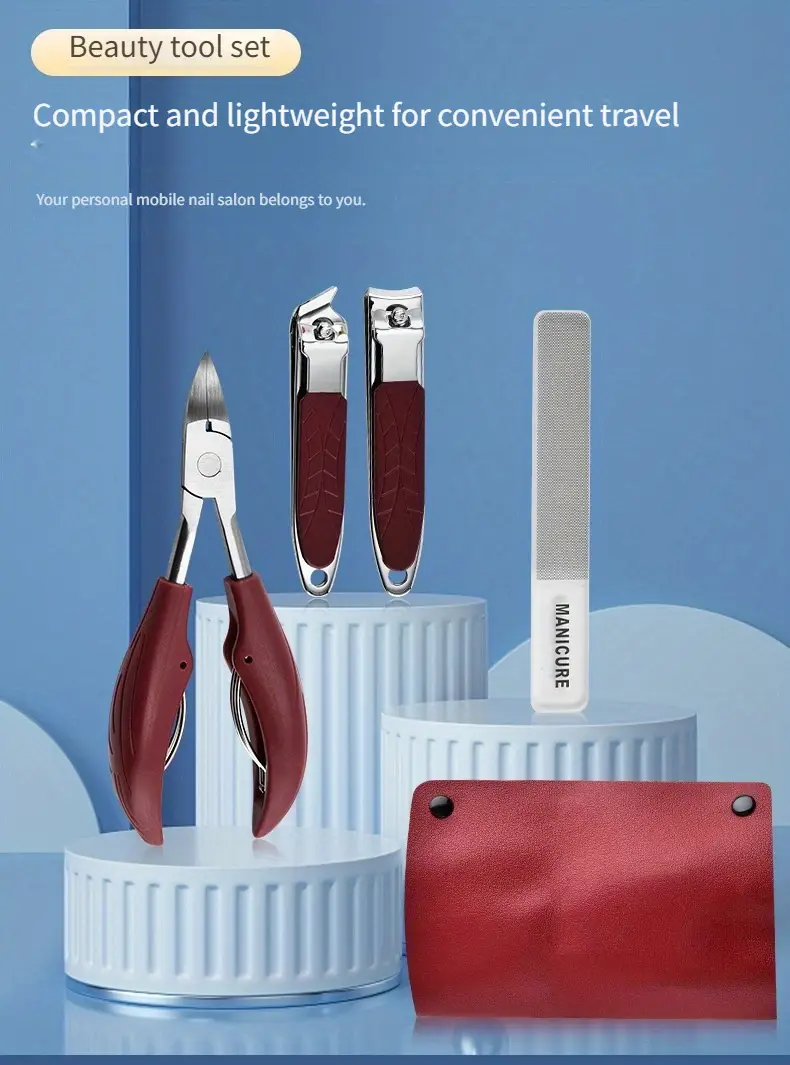 Professional manicure and pedicure kit, 4 pieces