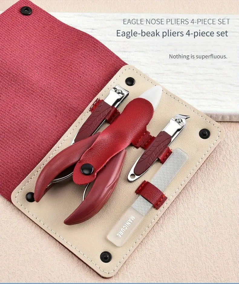 Professional manicure and pedicure kit, 4 pieces