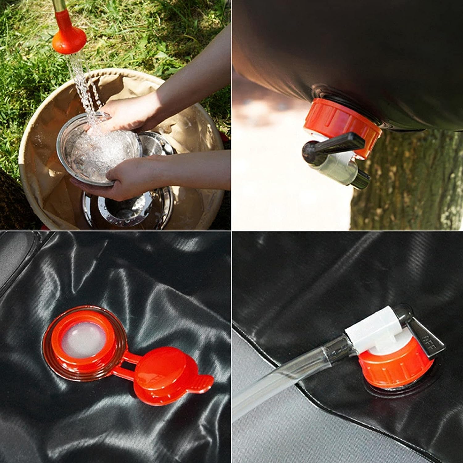 Sac de douche solaire portable 20L avec pommeau interchangeable