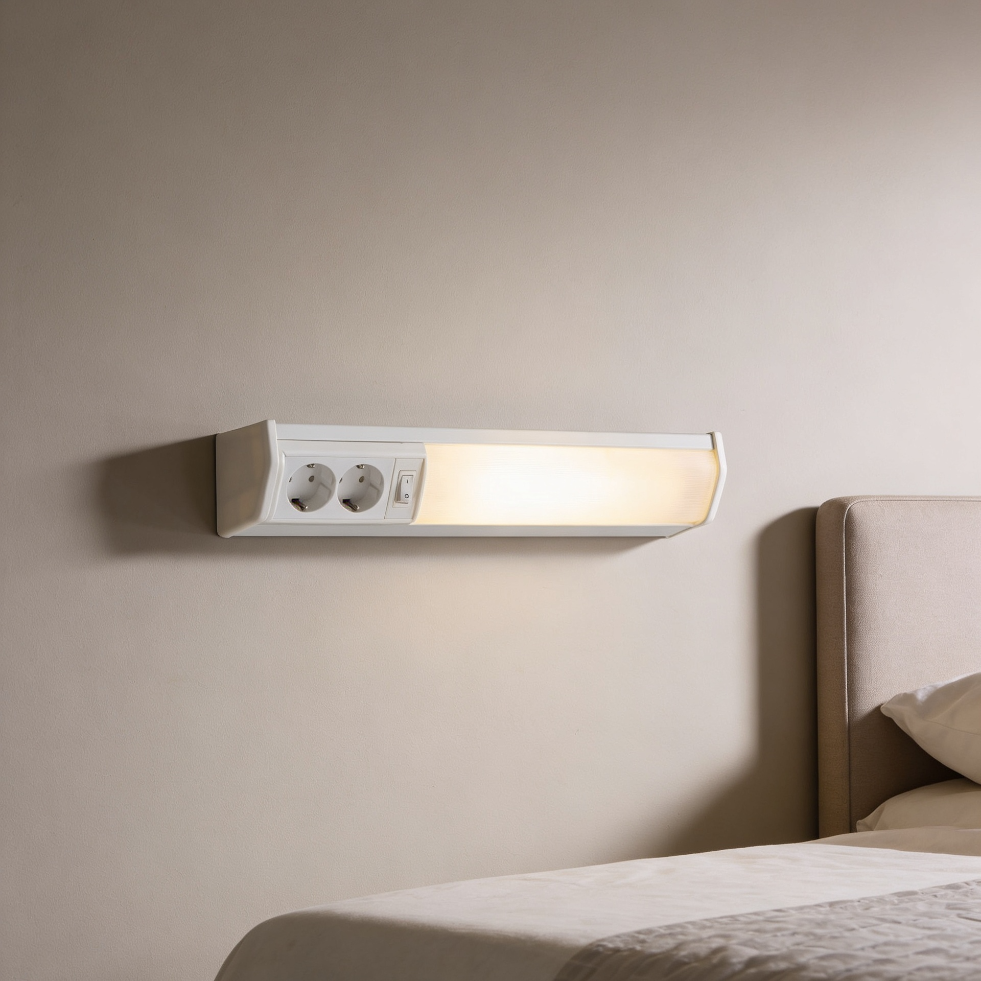 Linear wall light 10W 50cm with 2 sockets