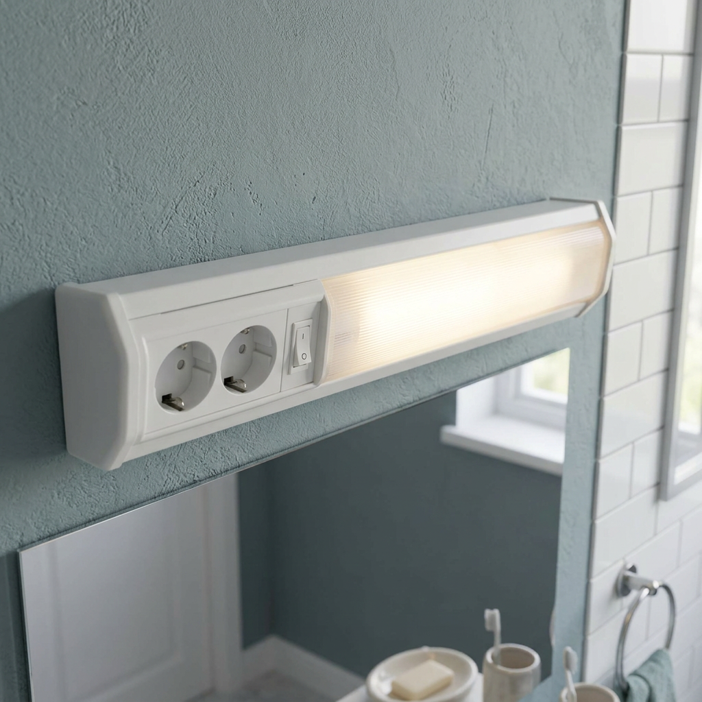 Linear wall light 10W 50cm with 2 sockets