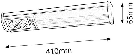 Linear wall light 10W 50cm with 2 sockets