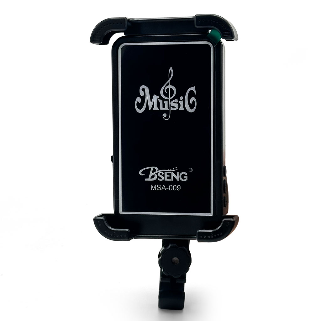 Phone stand with speaker and wireless charger