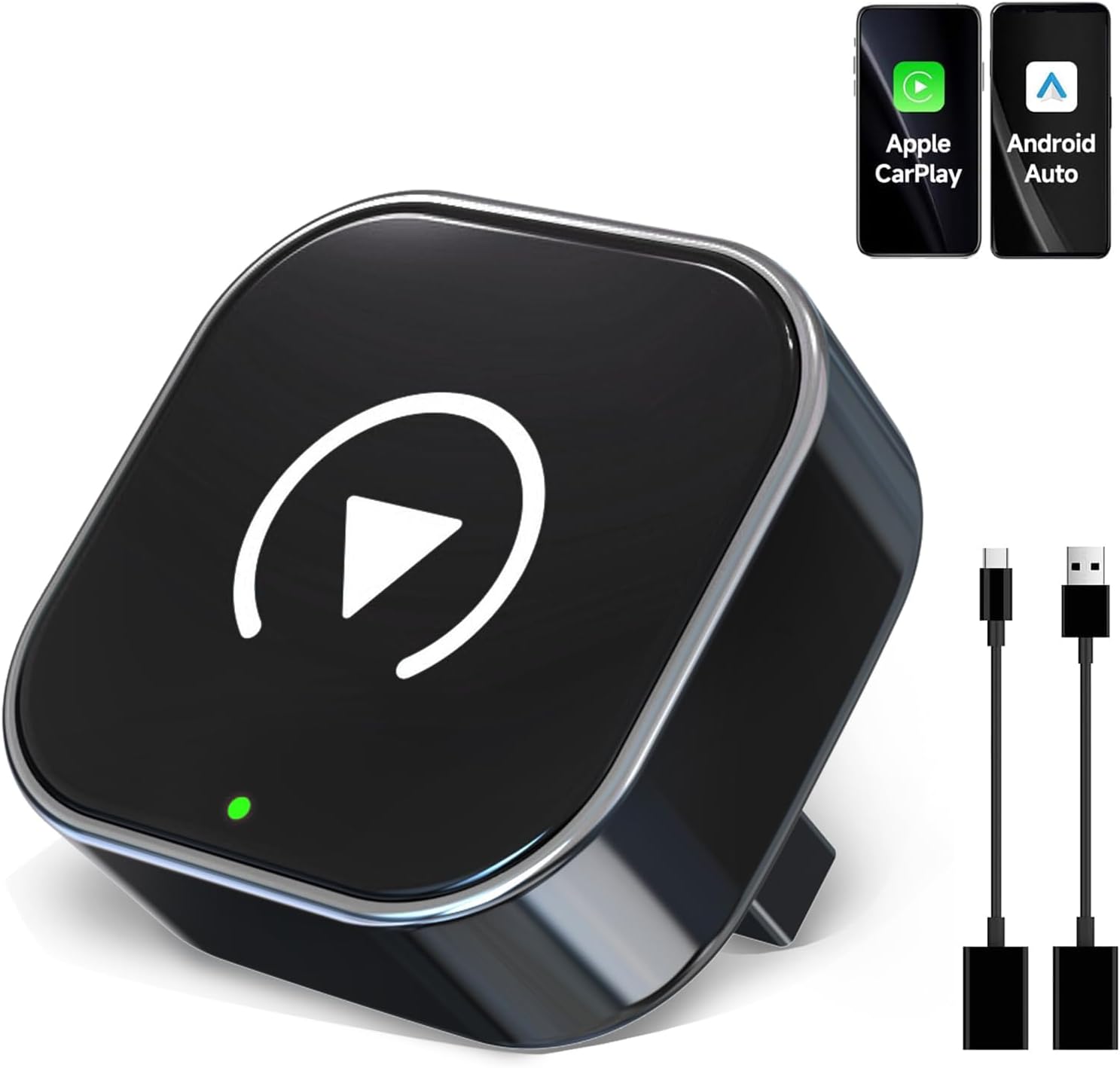 2-in-1 Wireless CarPlay and Android Auto Car Adapter
