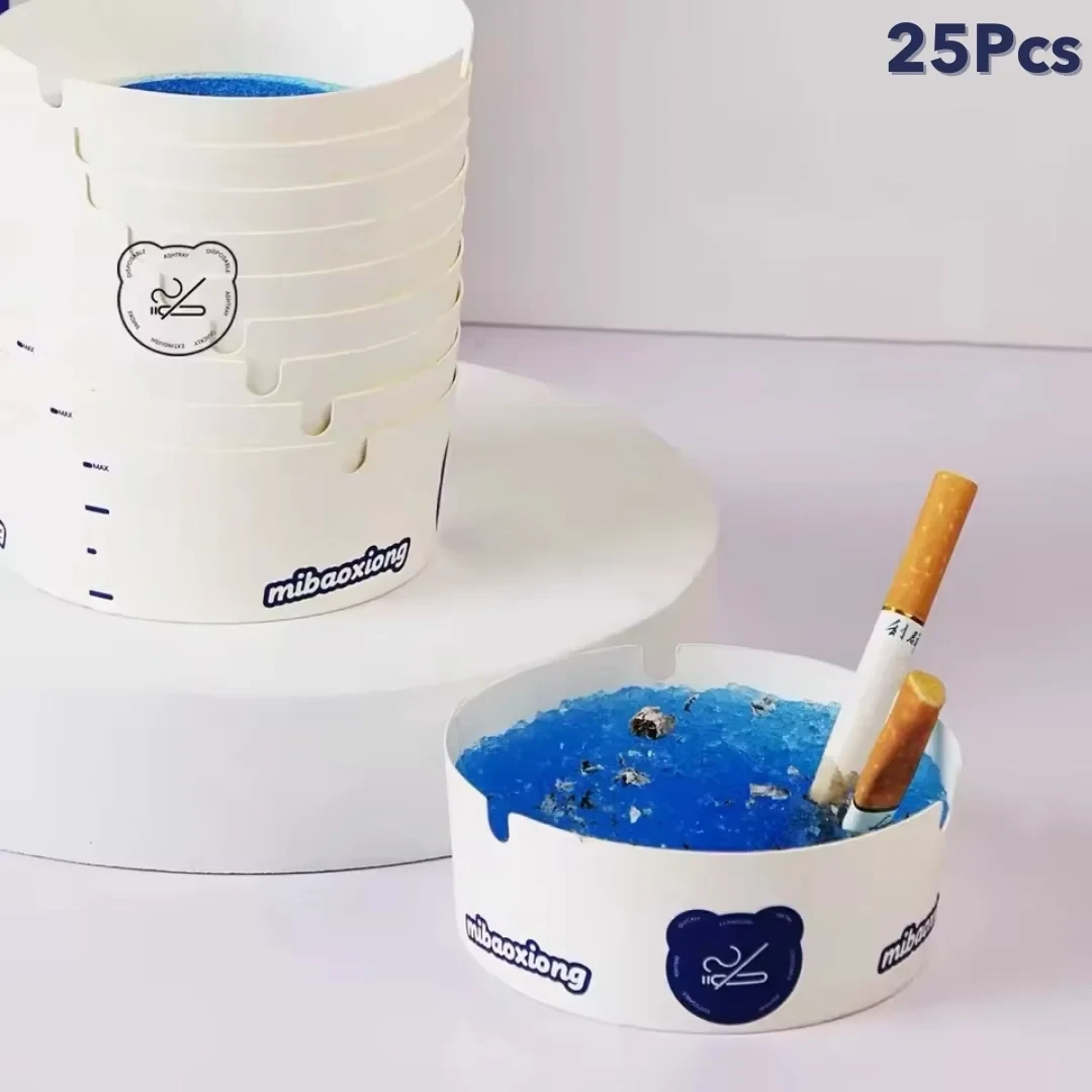 Cendrier jetable magique anti-odeur et fumée, 25 pièces