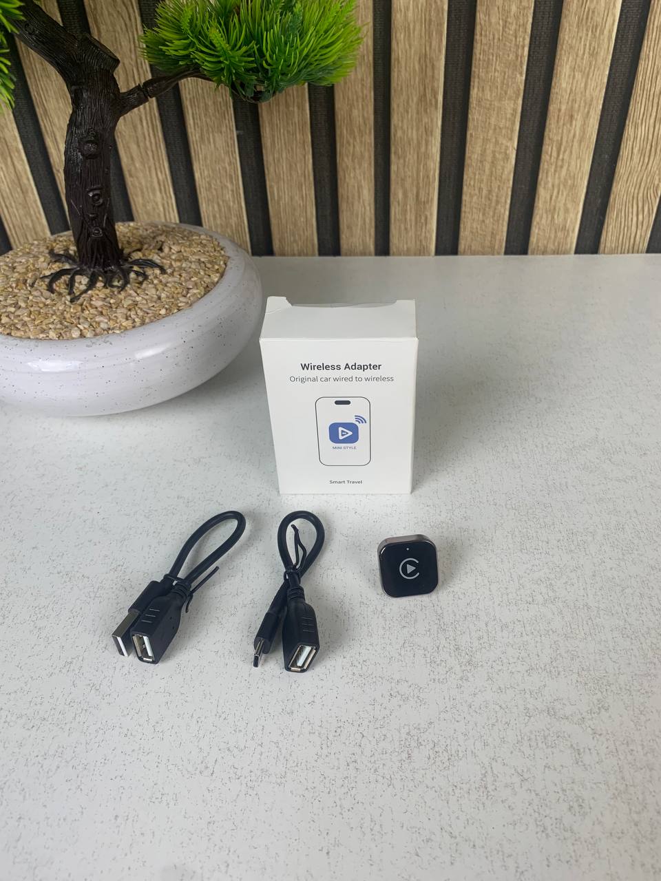 2-in-1 Wireless CarPlay and Android Auto Car Adapter