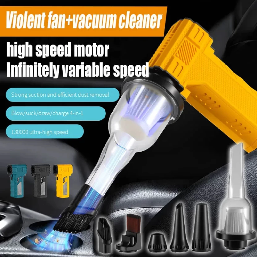 Portable turbo blower and vacuum cleaner F036-1 with accessories