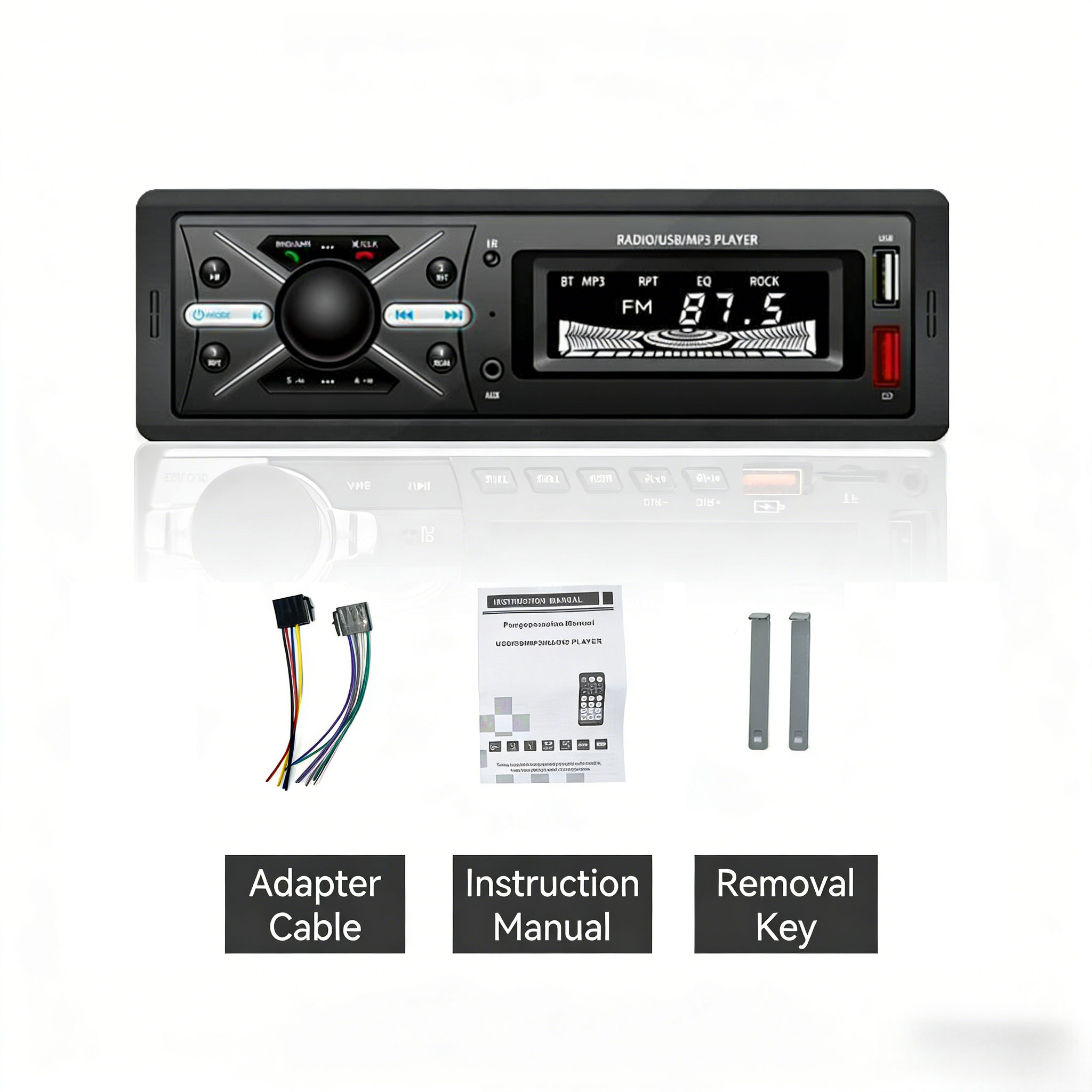 1 DIN Car Multimedia MP3 Player with Bluetooth