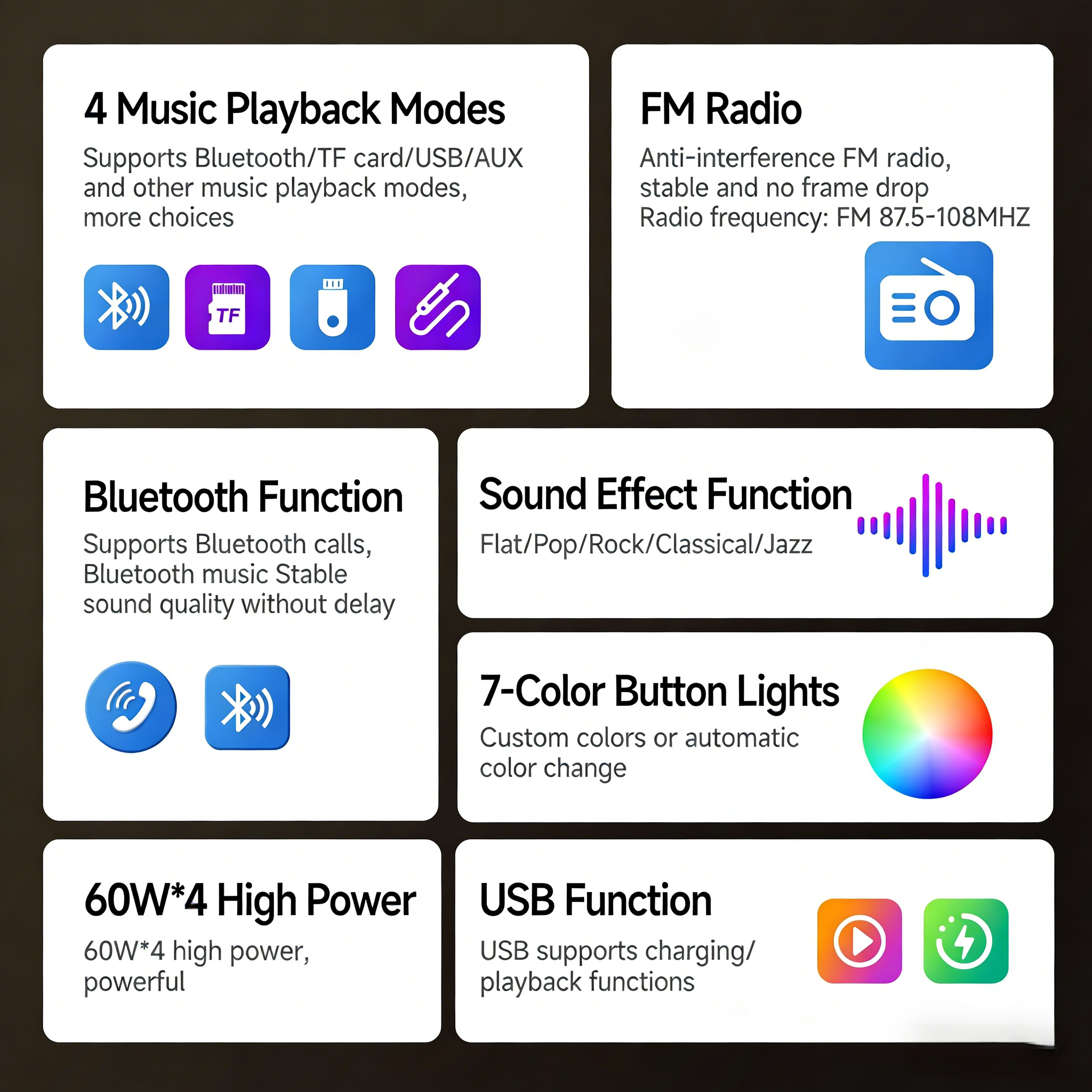 1 DIN Car Multimedia MP3 Player with Bluetooth