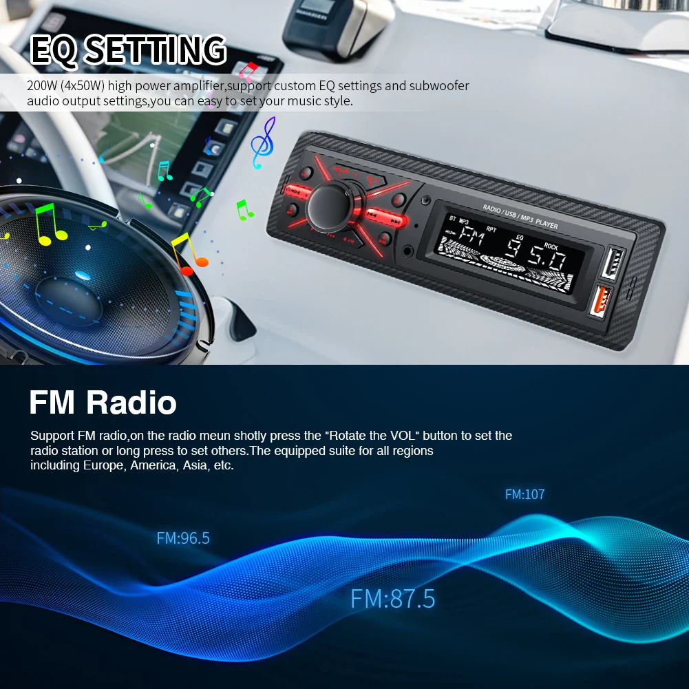 1 DIN Car Multimedia MP3 Player with Bluetooth