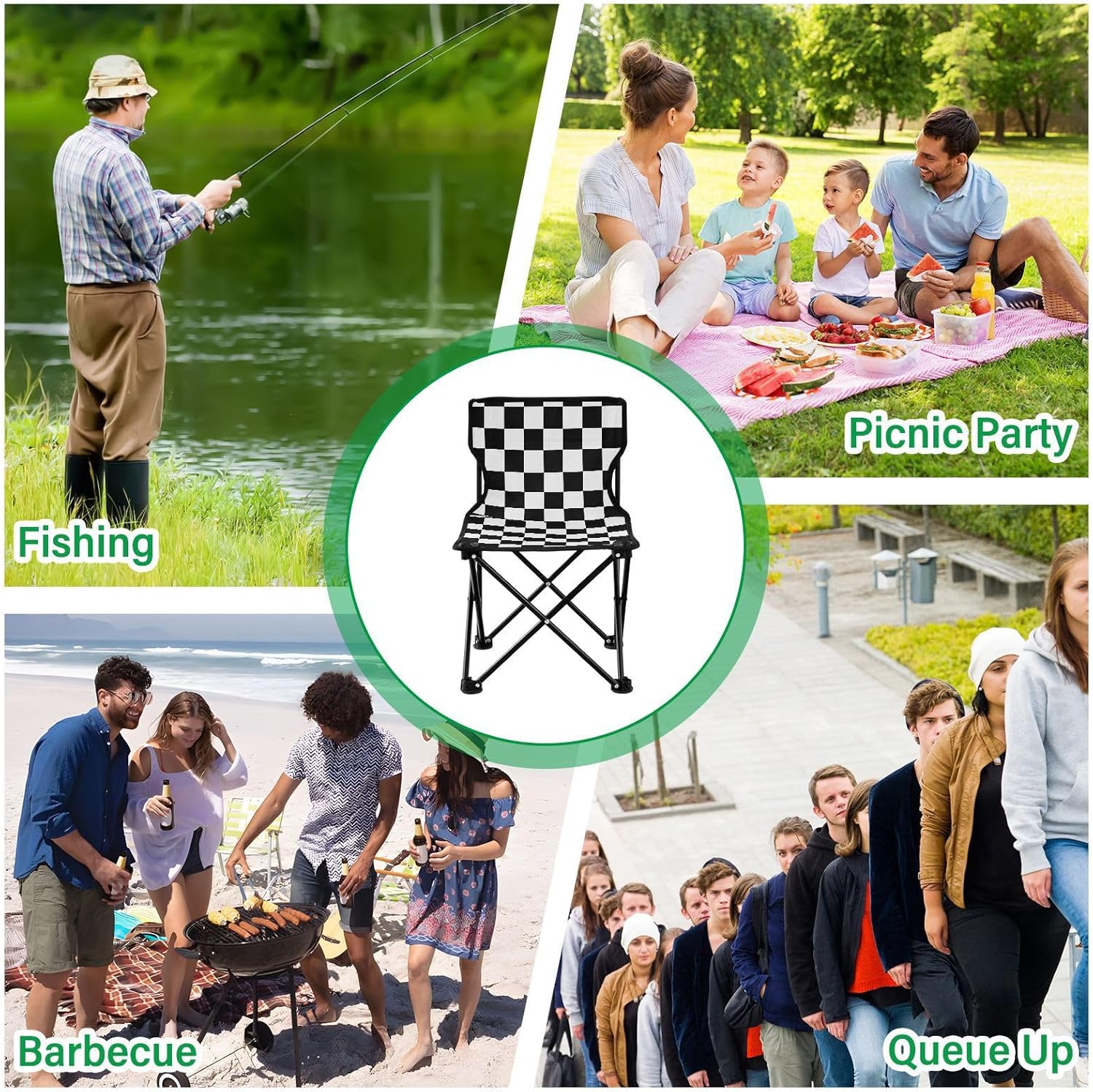 Ensemble de camping pliable, table et 2 chaises