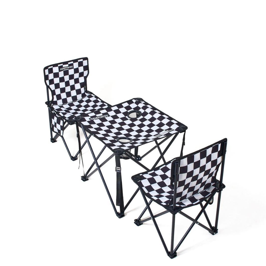 Ensemble de camping pliable, table et 2 chaises