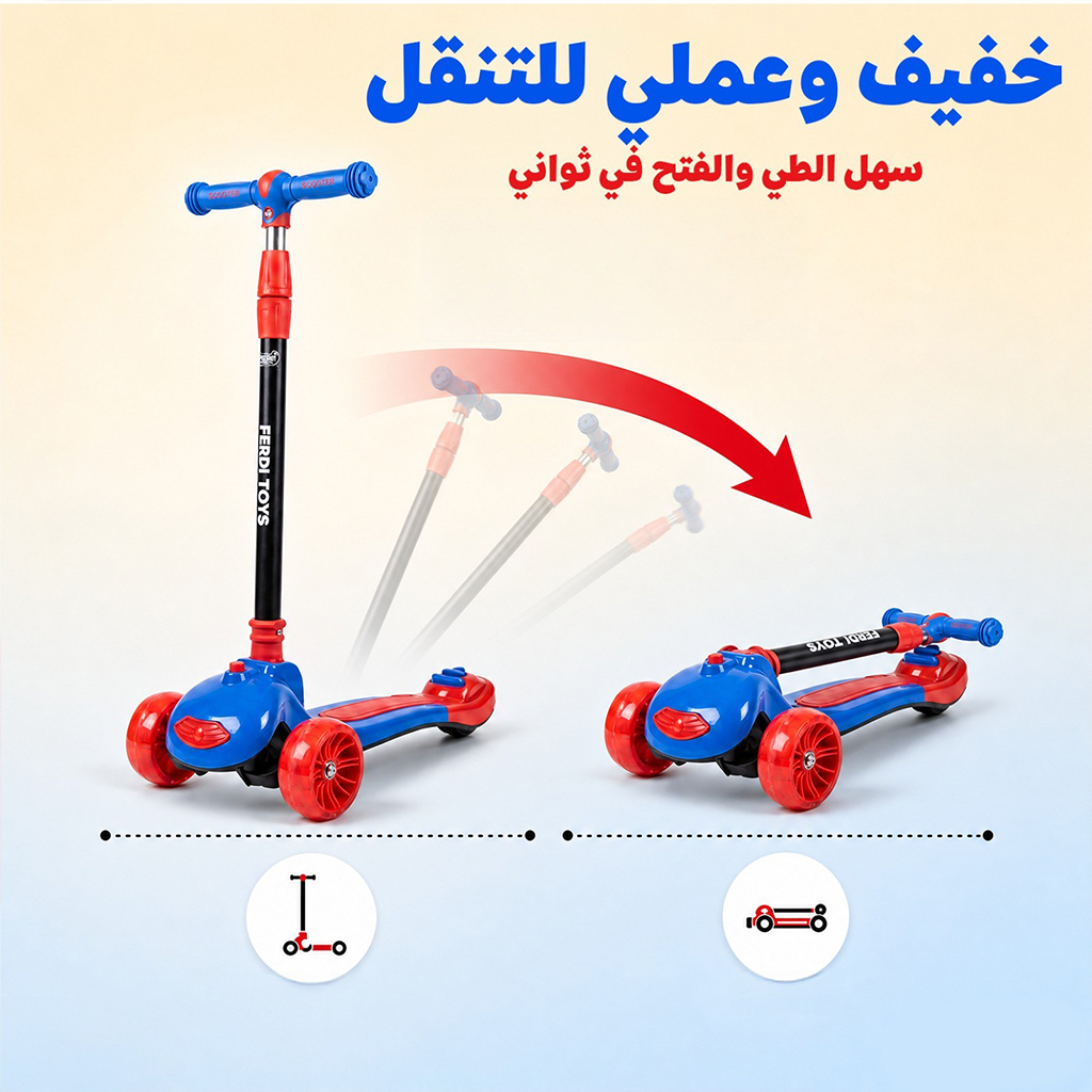 Ferdi Toys Wave kids scooter adjustable height
