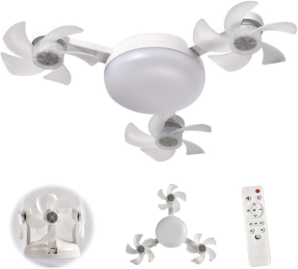 Drone style LED ceiling fan with remote control